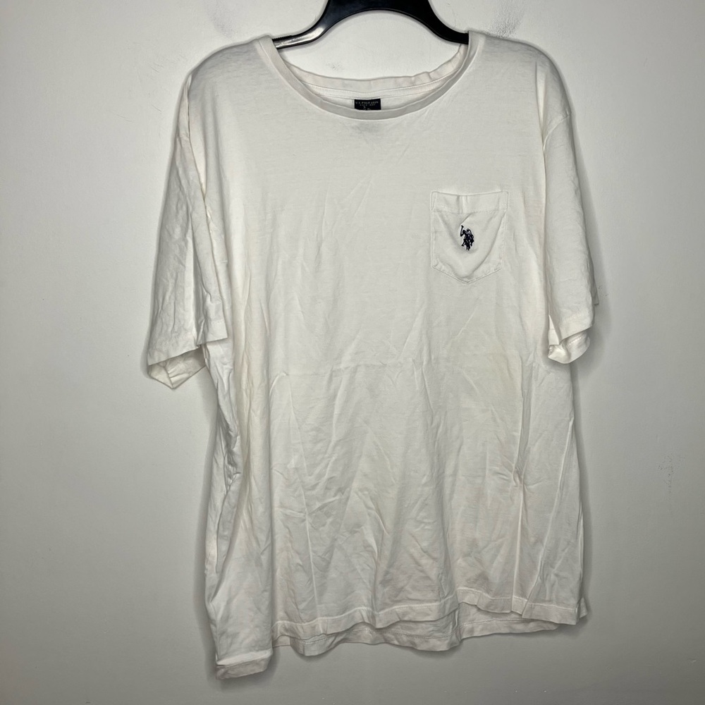 U.S. Polo‎ Assn basic pocket tee crew neck t-shirt white mens size 2XL